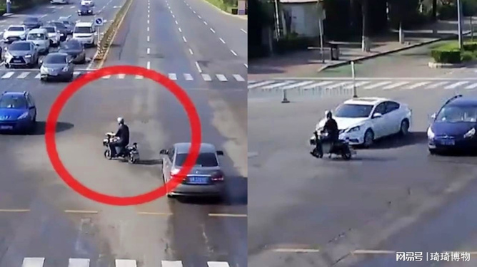 騎無牌電動車隨意橫穿車流被撞負全責